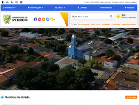 Site da Prefeitura de Pedro II/PI